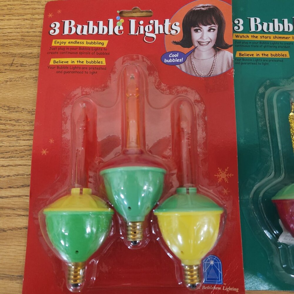 Bubble Lights 2 Pack Replacement Bulbs One Glitter pack one bubble light - Picture 2 of 4